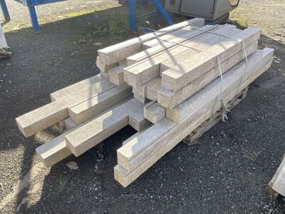 PALLET TO INC. APPROX 39m OF GOLD GRANITE KERBS