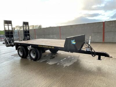 UNUSED APPROX 18ft MCM 10.5 TON TWIN AXLE BEAVERTAIL PLANT TRAILER