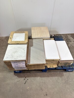 PALLET OF APPROX. 23.3m2  OF ASSORTED UNUSED TILES TO INCLUDE: 
