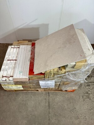 PALLET OF APPROX. 37.92m2  OF ASSORTED UNUSED TILES TO INCLUDE: 