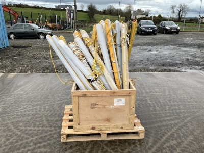 WOODEN CRATE TO INC APPROX 27No. 110v FLUORESCENT LIGHTS & LEADS
