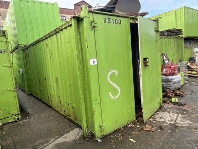 APPROX 20 x 8 SHIPPING CONTAINER / STORE (K5103)