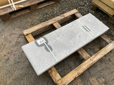PALLET OF 1200MM X 400MM BLUE LIMESTONE STEPS WITH BULLNOSE FINISH
