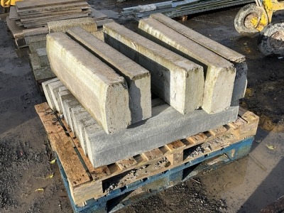 PALLET TO INC. APPROX 13No. VARIOUS SIZED ROAD KERBS