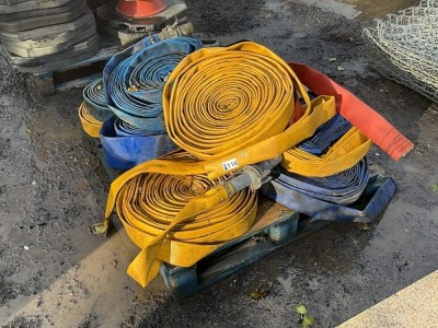 PALLET TO INC. APPROX 8No. LAY FLAT HOSES