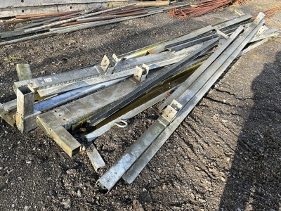 LARGE SELECTION OF ASSORTED APPROX 18ft GALVANISED CHANNEL & BOX SECTION