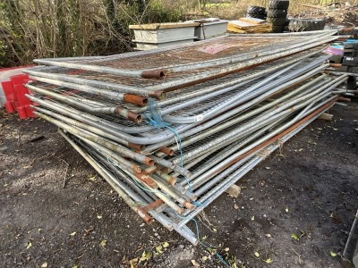 APPROX 28No. GALVANISED TEMPORARY FENCING PANELS
