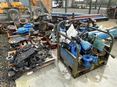 APPROX 10No. PALLETS TO INC. ASSORTED GASKETS, FITTINGS & VALVES