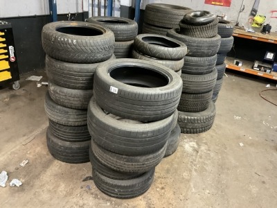 APPROX 45No. ASSORTED RIMS & PART WORN TYRES
