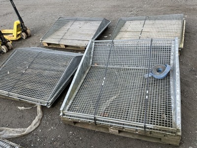 4No. PALLETS TO INC. ASSORTED GALVANISED WINDOW GRILLS