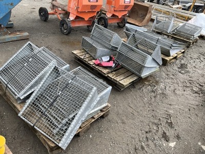 4No. PALLETS TO INC. ASSORTED GALVANISED WINDOW GRILLS