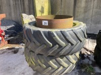 2No USED STOCKS 42" DUEL WHEELS & TYRES - 2