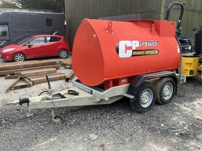 CONQUIP 2000lt TWIN AXLE BUNDED METAL FUEL BOWSER