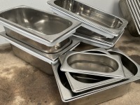 APPROX. 7No. UNUSED ASSORTED STAINLESS STEEL GASTRONORM TRAYS - 2
