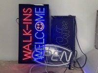 3No. ASSORTED LED BUSINESS SIGNS