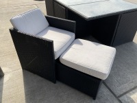 RATTAN 13PC 12 SEATER CUBE SET WITH COVER - 5