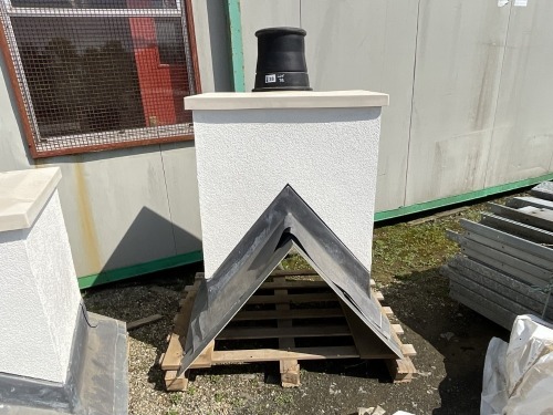 UNUSED FIBREGLASS DUMMY CHIMNEY 950mm x 700mm