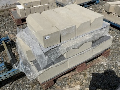 PALLET TO INC. APPROX 15No. UNUSED ASSORTED SANDSTONE WINDOW SURROUNDS