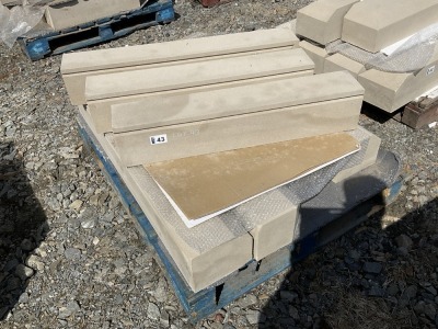 PALLET TO INC. APPROX 7No. UNUSED SANDSTONE WINDOW SURROUNDS 