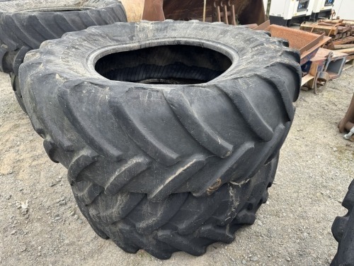 2No. PART WORN TYRES 540/65R30