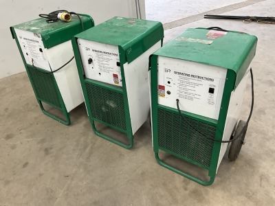 3No. EBAC 110v DEHUMIDIFIERS