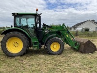 JOHN DEERE 6130R 4WD TRACTOR C/W 623R LOADER - 8