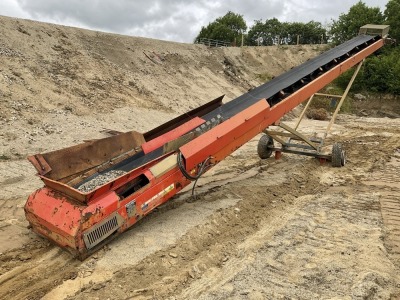 APPROX 50ft HYDRAULIC DRIVEN MOBILE CONVEYOR STACKER/STOCK PILER