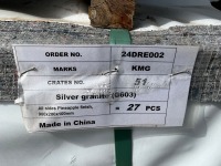 APPROX. 27No. UNUSED 900mm X 200mm X 100mm SILVER GRANITE PINEAPPLE FINISH KERBS - 3