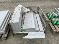 5No. UNUSED SILVER GRANITE WALL COPINGS - 2