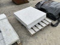 2No. UNUSED SILVER GRANITE PILLAR CAPS - 2