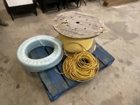 PALLET TO INC. APPROX. 100m 110v CABLE, CABLE DRUM & HOSE - 3