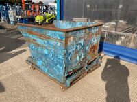 LARGE MOBILE FORKLIFT TIPPING SKIP (BLUE) - 3