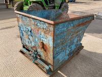 LARGE MOBILE FORKLIFT TIPPING SKIP (BLUE) - 5