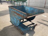 LARGE MOBILE FORKLIFT TIPPING SKIP (BLUE) - 6