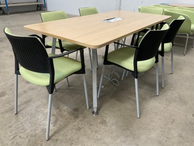 1800mm CONFERENCE TABLE & 6No. SENATOR MEETING CHAIRS