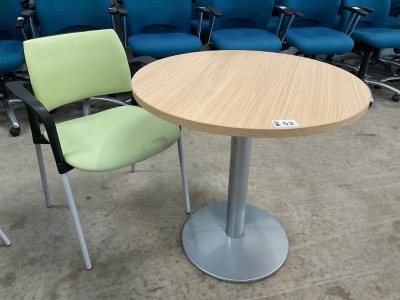 750mm ALLERMUIR ROUND MEETING TABLE & 1No. SENATOR MEETING CHAIR