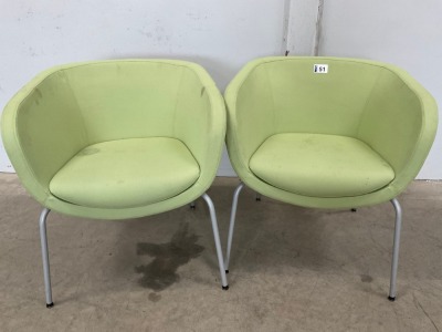 2No. SENATOR KA1 FABRIC RECEPTION TUB CHAIRS