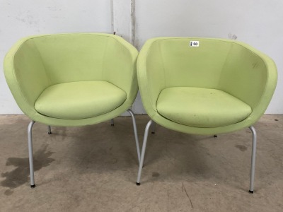 2No. SENATOR KA1 FABRIC RECEPTION TUB CHAIRS