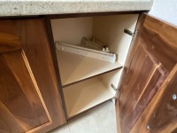 EX-DISPLAY SOLID WALNUT & PAINTED MIX KITCHEN - 25