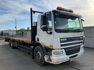 DAF CF75.310 6x2 26 TON CHEESEWEDGE BEAVERTAIL PLANT LORRY ON AIR