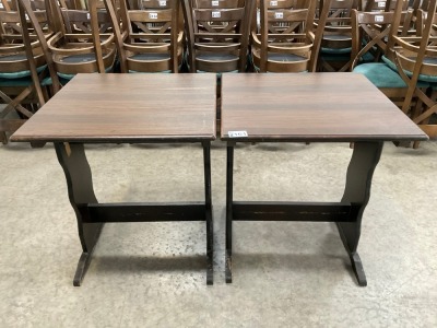 2No. 640mm SQUARE DINING TABLES