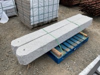 2No. UNUSED 240mm X 240mm X 2400mm SILVER GRANITE GATE POSTS - 2