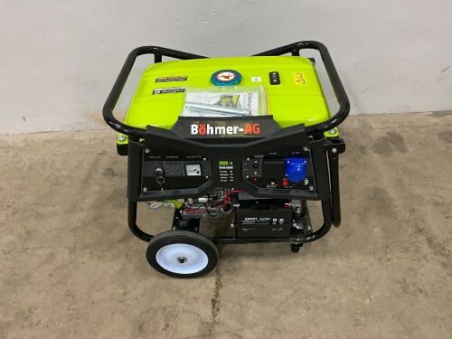 UNUSED BOHMER-AG7000 MOBILE PETROL GENERATOR