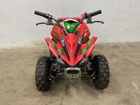 UNUSED 50cc 2 STROKE PETROL CHILDS QUAD & HELMET (RED) - 4