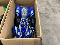 UNUSED 50cc 2 STROKE PETROL CHILDS QUAD & HELMET (BLUE) - 2