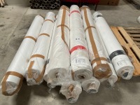 APPROX. 500Mtrs OF UNUSED ASSORTED POLY LINEN FABRIC