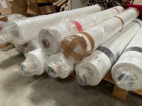 APPROX. 500Mtrs OF UNUSED ASSORTED POLY LINEN FABRIC - 7