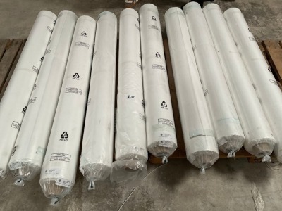 APPROX. 500Mtrs OF UNUSED POLY LINEN FABRIC (OPTIC)