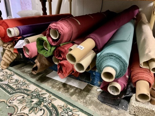 QUANTITY OF UNUSED ASSORTED VELVET FABRIC