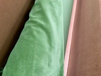 1No. 50Mtr ROLL OF UNUSED COTTON VELVET GREEN - 2